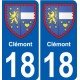 18 Léry blason autocollant plaque stickers ville