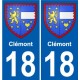 18 Léry blason autocollant plaque stickers ville