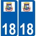 18 Léry logo autocollant plaque stickers ville