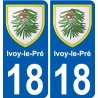 18 Léry blason autocollant plaque stickers ville