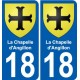 18 Léry blason autocollant plaque stickers ville