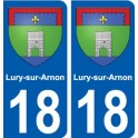 27 de Léry escudo de armas de la etiqueta engomada de la placa de pegatinas de la ciudad