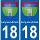 18 Léry blason autocollant plaque stickers ville