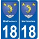 18 Léry blason autocollant plaque stickers ville