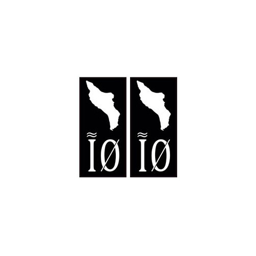 IO - Ile d'Oléron noir autocollant sticker plaque immatriculation