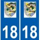 18 Léry logo autocollant plaque stickers ville