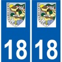 18 Léry logo autocollant plaque stickers ville
