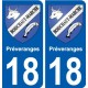 18 Léry blason autocollant plaque stickers ville