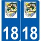 18 Léry logo autocollant plaque stickers ville