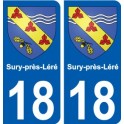 18 Léry blason autocollant plaque stickers ville