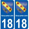 27 de Léry escudo de armas de la etiqueta engomada de la placa de pegatinas de la ciudad