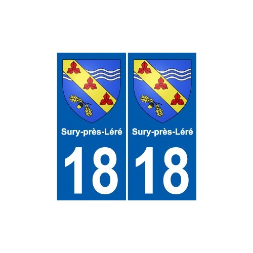 18 Léry blason autocollant plaque stickers ville