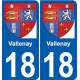 18 Léry blason autocollant plaque stickers ville