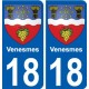 18 Léry blason autocollant plaque stickers ville