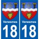 18 Léry blason autocollant plaque stickers ville
