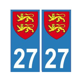 27 Normandie blason sticker autocollant plaque