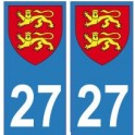 27 Normandie blason sticker autocollant plaque