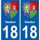 27 de Léry escudo de armas de la etiqueta engomada de la placa de pegatinas de la ciudad