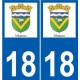 18 Léry logo autocollant plaque stickers ville