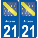 21 Léry blason autocollant plaque stickers ville