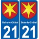 21 Léry blason autocollant plaque stickers ville