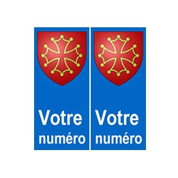Occitan numéro choix autocollant plaque