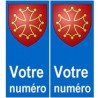 Occitan numéro choix autocollant plaque