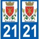 27 Léry logo adesivo piastra adesivi città