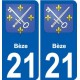 21 Léry blason autocollant plaque stickers ville