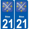 21 Léry blason autocollant plaque stickers ville