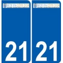 21 Léry logo autocollant plaque stickers ville