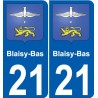 21 Léry blason autocollant plaque stickers ville