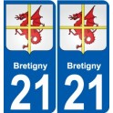 21 Léry blason autocollant plaque stickers ville