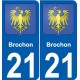 21 Léry blason autocollant plaque stickers ville