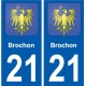 21 Léry blason autocollant plaque stickers ville