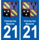 27 de Léry escudo de armas de la etiqueta engomada de la placa de pegatinas de la ciudad