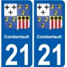 21 Léry blason autocollant plaque stickers ville