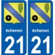 21 Léry blason autocollant plaque stickers ville