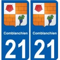 27 de Léry escudo de armas de la etiqueta engomada de la placa de pegatinas de la ciudad