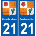 27 Léry coat of arms sticker plate stickers city