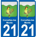 21 Léry blason autocollant plaque stickers ville