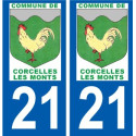21 Léry logo autocollant plaque stickers ville