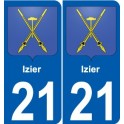 27 de Léry escudo de armas de la etiqueta engomada de la placa de pegatinas de la ciudad