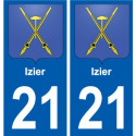 21 Léry blason autocollant plaque stickers ville