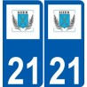 21 Léry logo autocollant plaque stickers ville