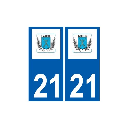 21 Léry logo autocollant plaque stickers ville