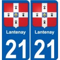 21 Léry blason autocollant plaque stickers ville