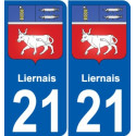 21 Léry blason autocollant plaque stickers ville