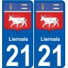 27 de Léry escudo de armas de la etiqueta engomada de la placa de pegatinas de la ciudad