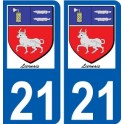27 de Léry logotipo de la etiqueta engomada de la placa de pegatinas de la ciudad